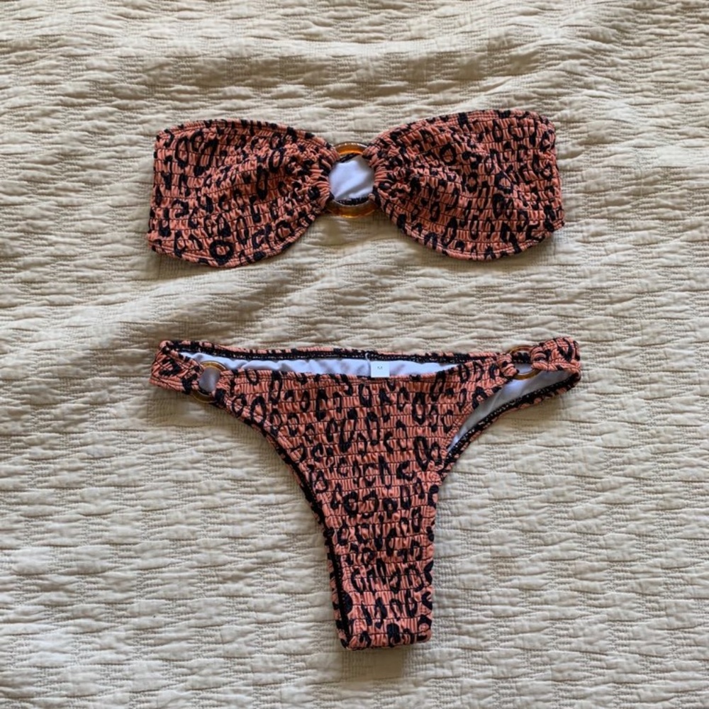 Bandeu Cheetah Print Bikini Set